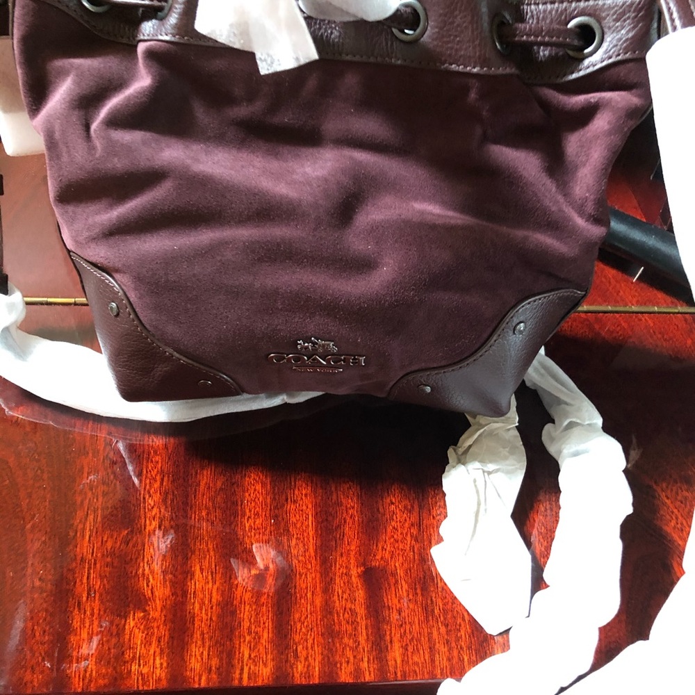 NWT Coach Crossbody Suede